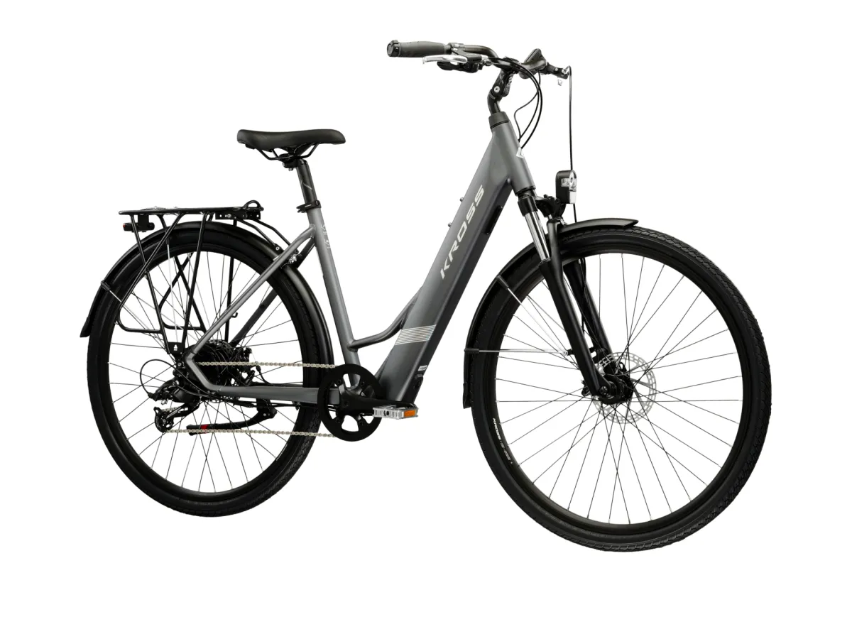 Rower trekkingowy KROSS Trans Hybrid Ls 1.0 rozmiar M Szary thumbnail 2