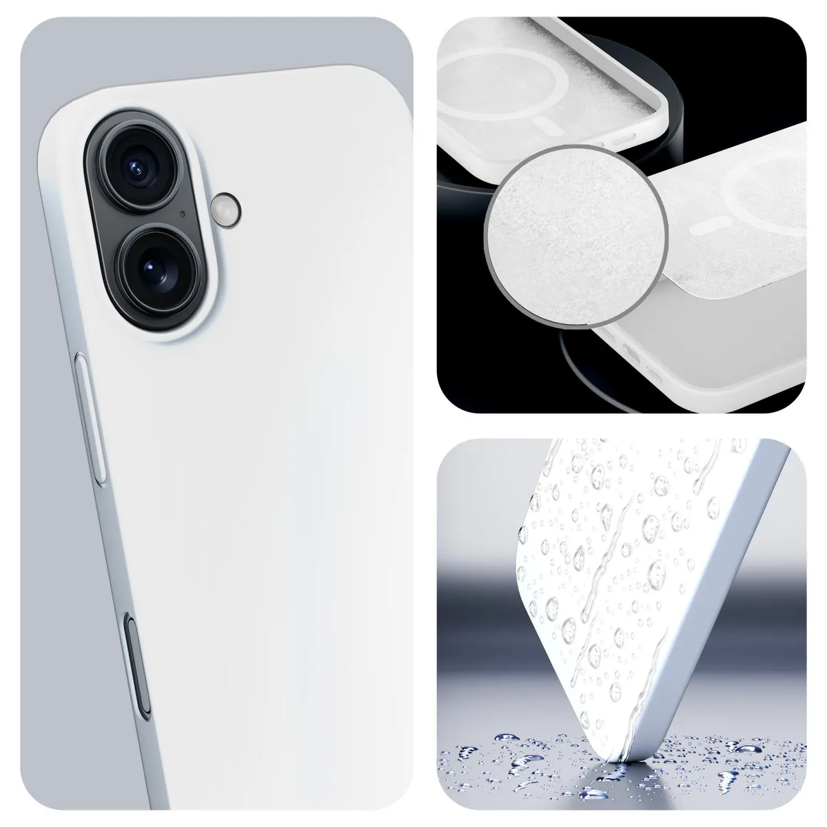 Apple iPhone 16 - 3mk Hardy Mellow MagCase White thumbnail 2