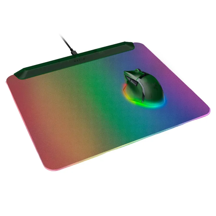 Razer Firefly V2 Pro Phantom Green Edition, Razer Chroma customizable RGB lighting, Micro-textured surface, Built-in cable catch, All-round edge lighting, 19 lighting zones, Braided USB cable, Dimensions: 355mm x 255mm x 3mm thumbnail 2