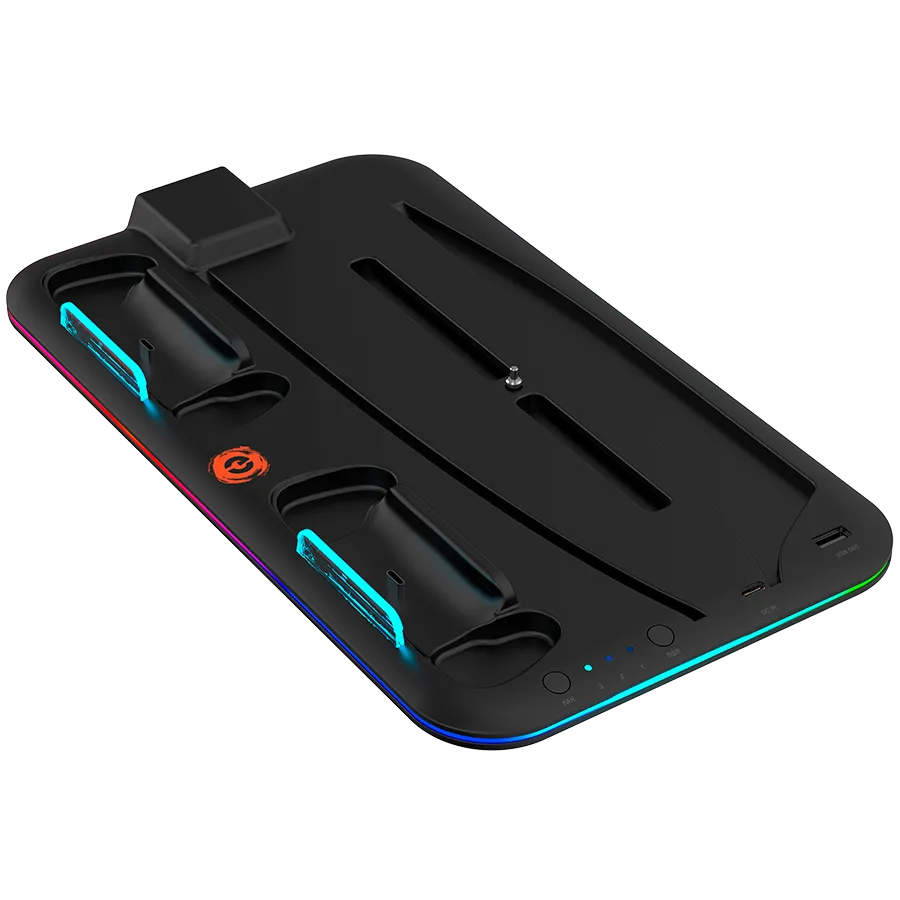 CANYON Podstawka CS-5 RGB PS5 Ładowanie + Chłodzenie Czarna thumbnail 2