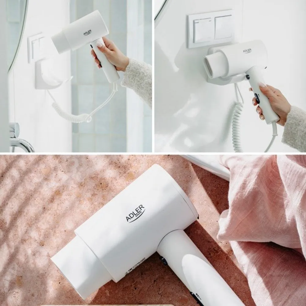 Suszarka do włosów hotelowa ADLER AD 2285w biała thumbnail 3