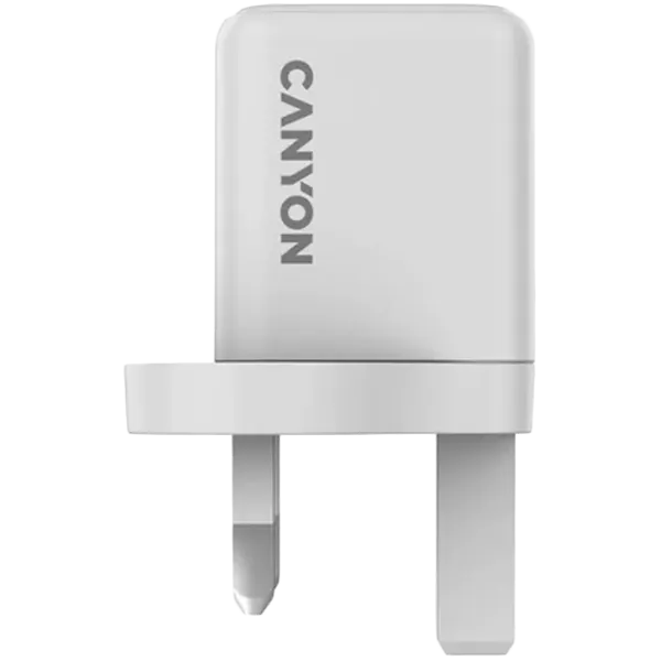 CANYON Ładowarka sieciowa CU20AC GaN 20W 1xPD 1xQC UK Biała thumbnail 3