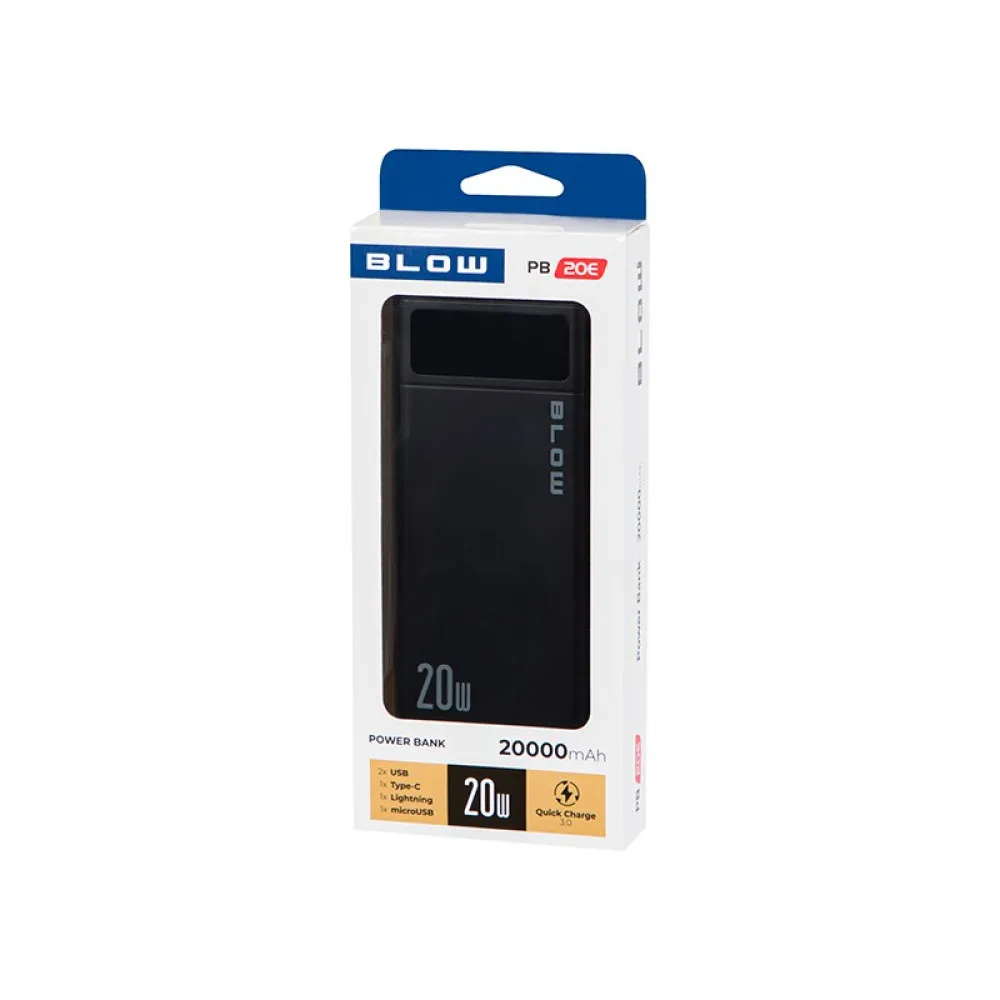 BLOW POWER BANK 20000MAH QC PD 20W   LIGHTNING CZA thumbnail 2