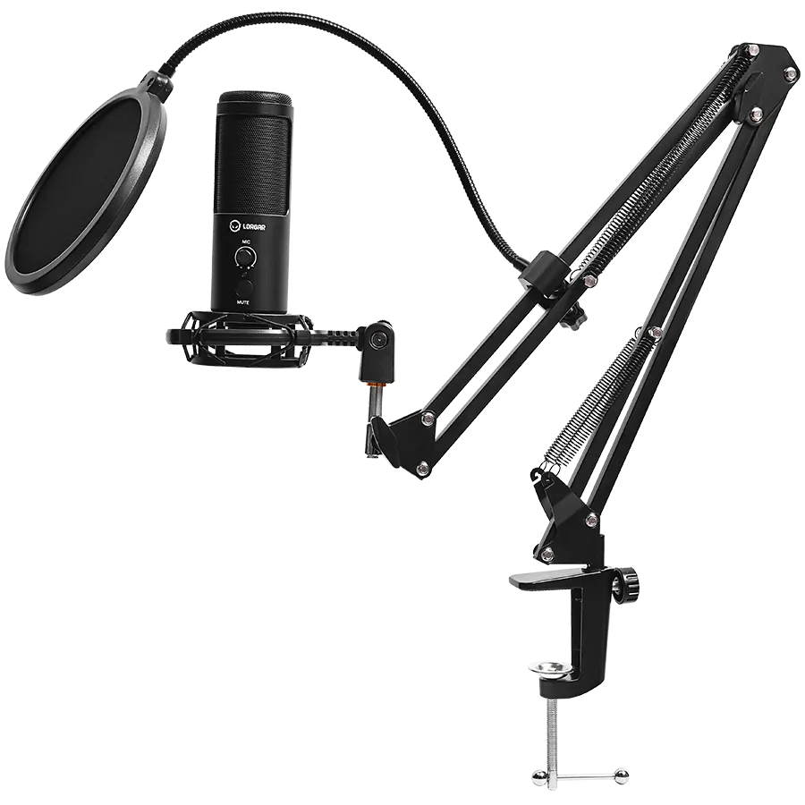 LORGAR Mikrofon Gamingowy Voicer 931, USB, Czarny thumbnail 2