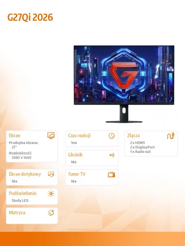 XIAOMI Monitor gamingowy 2K G27Qi 2026 thumbnail 2