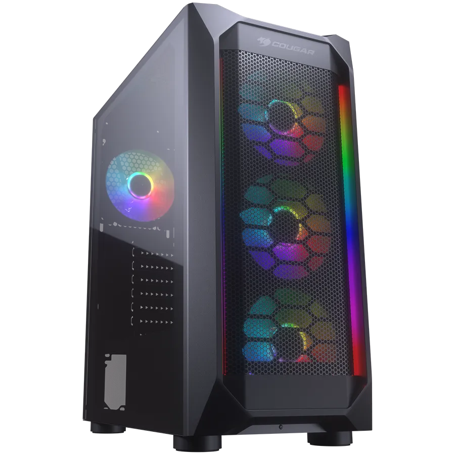 COUGAR Obudowa MX410 Mesh-G RGB, Midi Tower, Czarna thumbnail 3