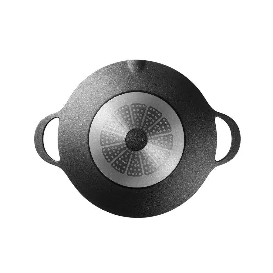 BUYDEEM Aluminiowa taca do grilowania i smażenia 36 cm, CP101, Black thumbnail 3