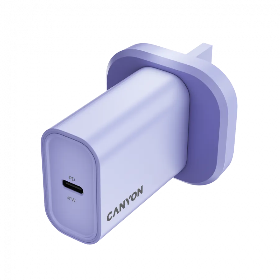 CANYON charger OnCharge 30CL Max Power 30W 1xPD UK Purple thumbnail 2