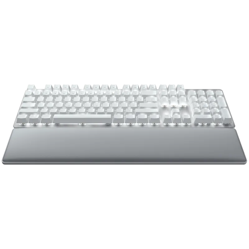 Razer Pro Type Ultra - US Layout, Wireless Mechanical Keyboard for Productivity, Razer Yellow Mechanical Switch, Bluetooth and Razer HyperSpeed (2.4GHz), Backlit keys (white LED), USB-C, Plush leatherette wrist rest, Soft-touch coating thumbnail 2