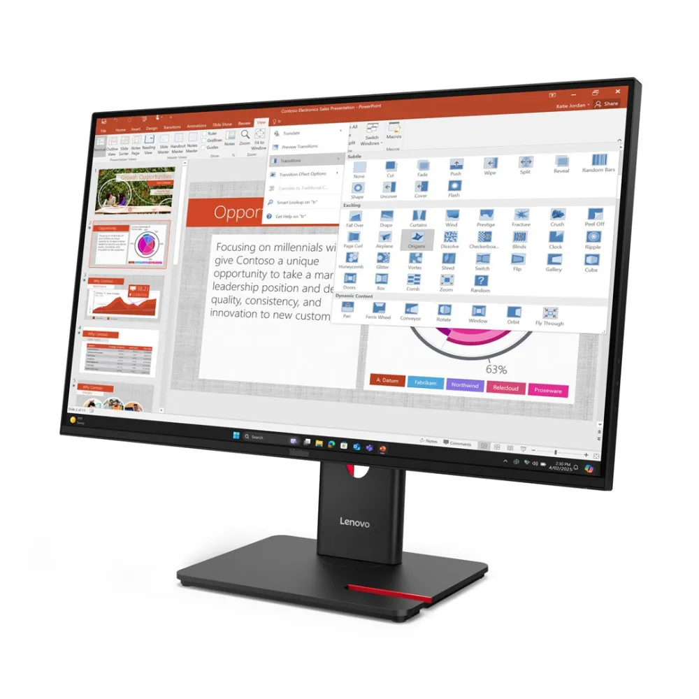 Lenovo ThinkVision T27-40 27 IPS FHD AG 4ms 300nit thumbnail 2