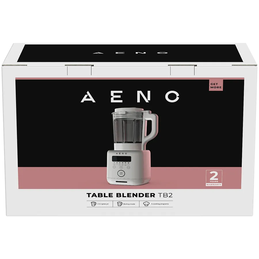 AENO TB2 Blender kielichowy 800W 6 programów Gotowanie Szkło 1,75L Biały thumbnail 2