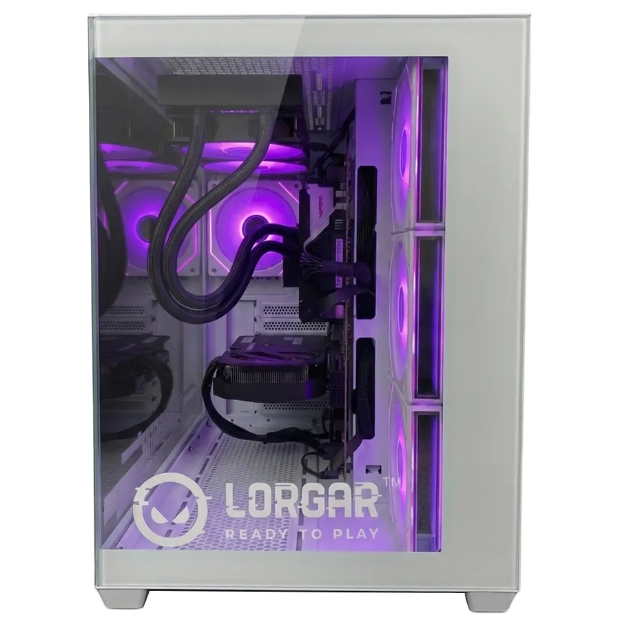 LORGAR Komputer Gamingowy Advanced A201, Biały thumbnail 3