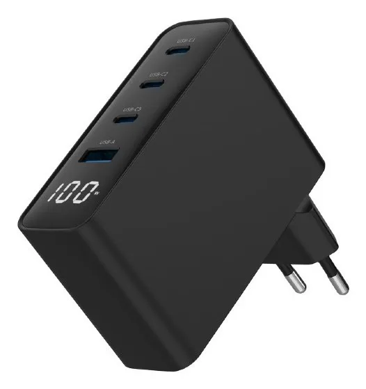 GEMBIRD SZYBKA ŁADOWARKA SIECIOWA GAN 100W, CZARNA thumbnail 2