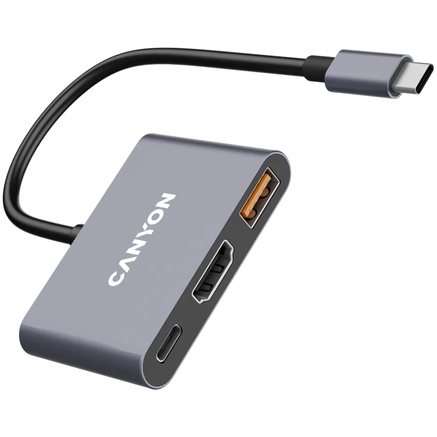 CANYON HUB DS-4 3 w 1 USB-C Szary thumbnail 3