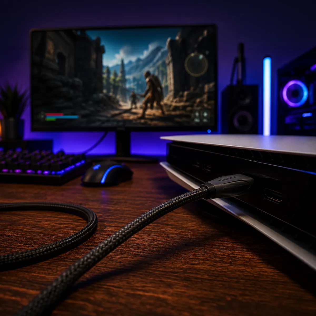 Accessories - 3mk Hardy HDMI 2.1 0,5m Ultra High Speed 48Gbps 8K60Hz 4K120Hz eARC VRR ALLM Black thumbnail 3