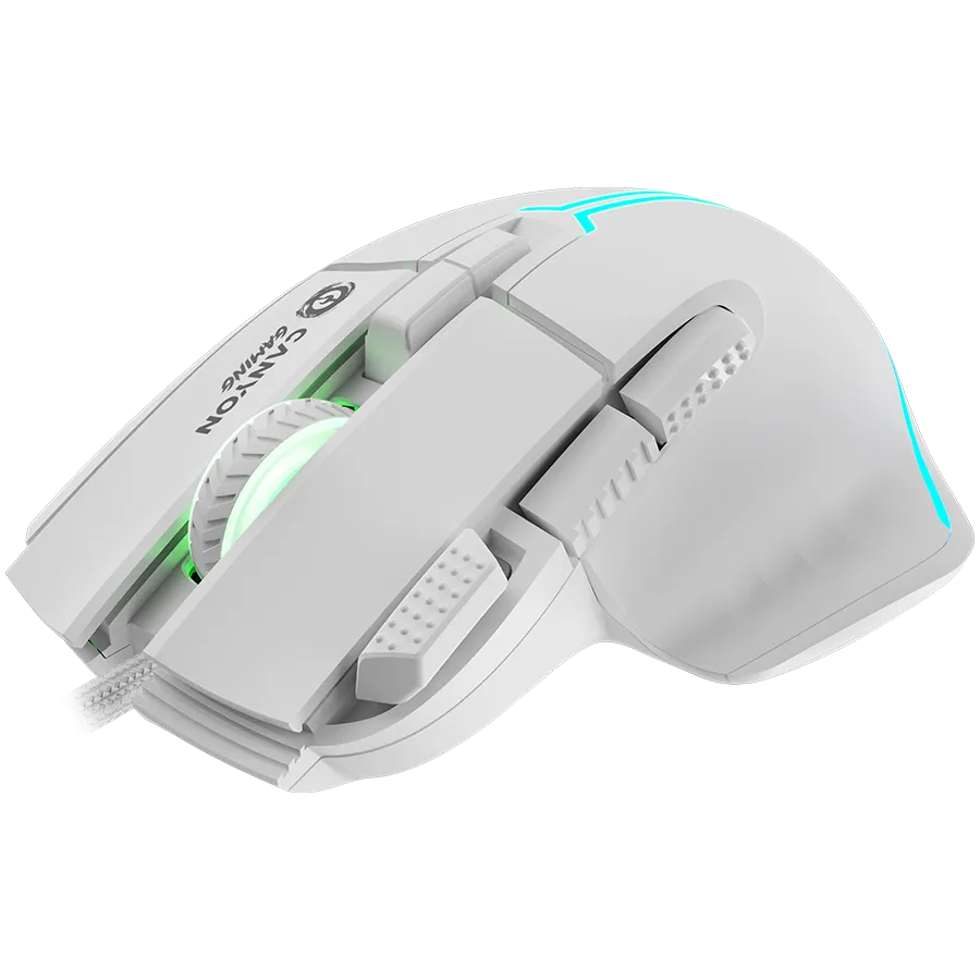 CANYON Mysz gamingowa Fortnax GM-636 RGB 9 Przyc. Przew. Biała thumbnail 3