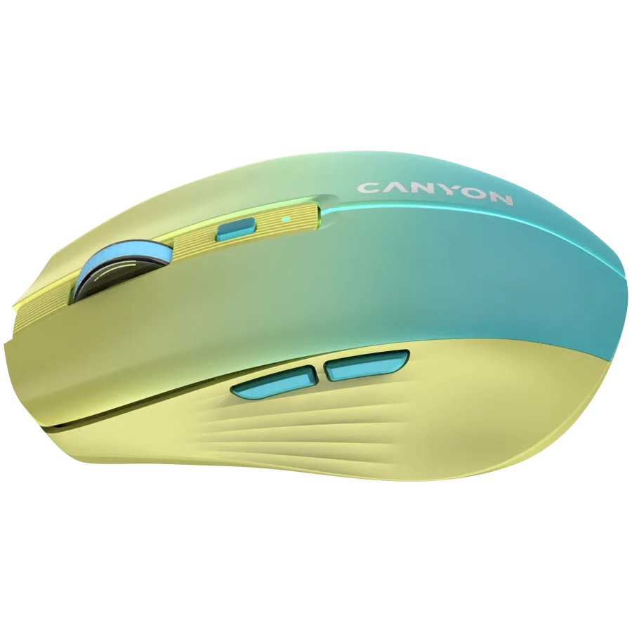 CANYON Mysz bezprzewodowa MW-44 Ładowanie USB-C Żółto - Niebieska thumbnail 2