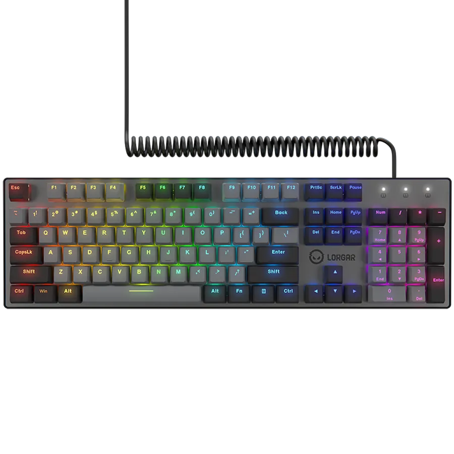 LORGAR Klawiatura Gamingowa Azar 514, Przewodowa, RGB, Czarna thumbnail 2