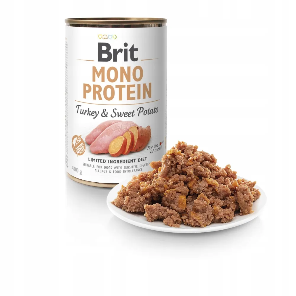 Brit Mono Protein Turkey & Sweet Potato - Indyk z batatem - mokra karma dla psa - 6x400 g thumbnail 3