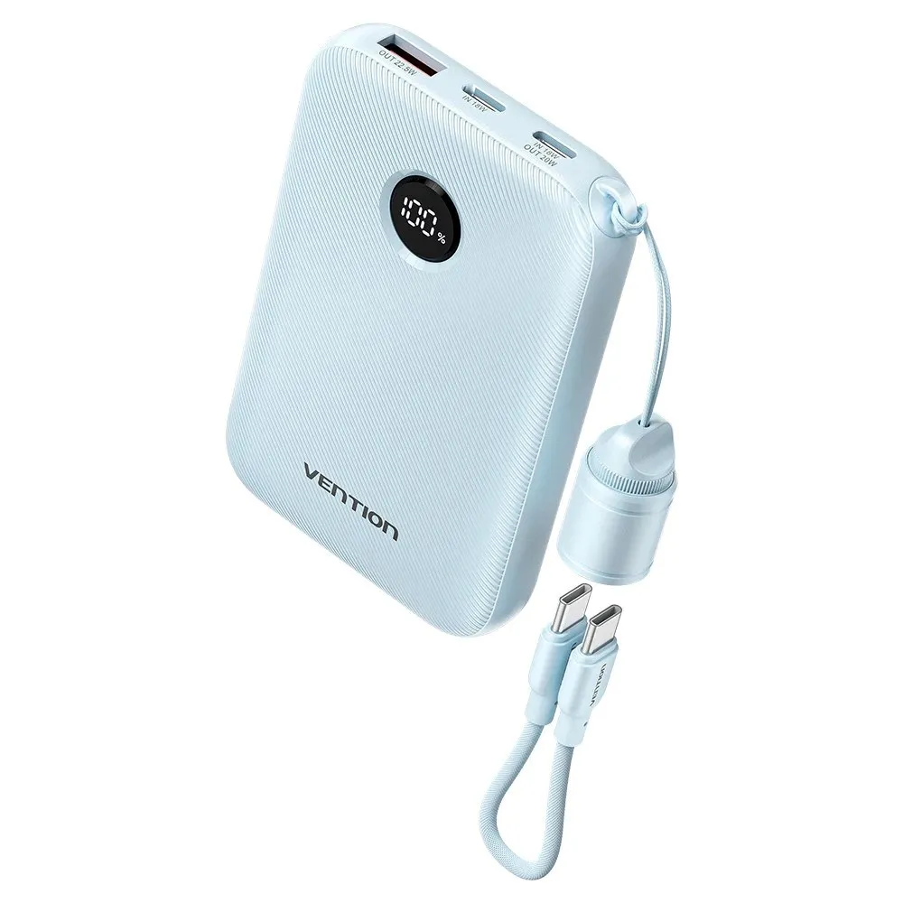 Powerbank Vention 10000mAh 2xUSB-C 1xUSB-A 22,5W BL thumbnail 2