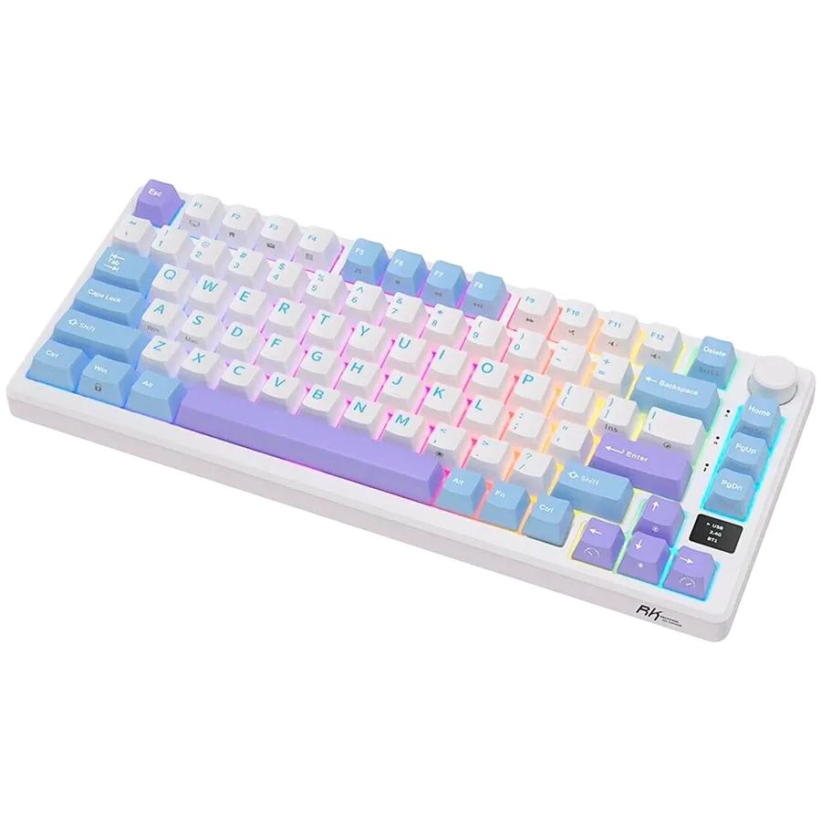 ROYAL KLUDGE RK-M75 Taro Milk Gaming Keyboard K Silver switch thumbnail 2