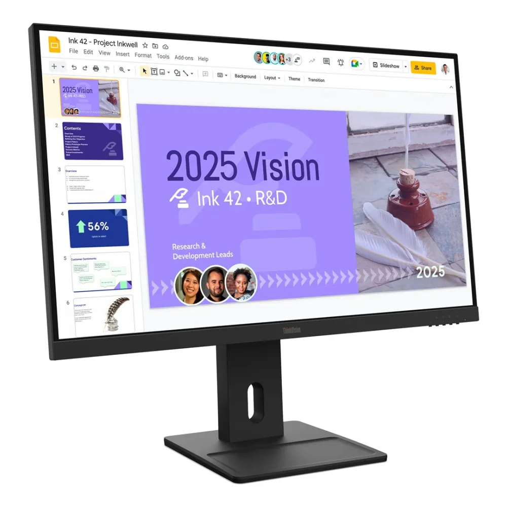 Lenovo ThinkVision E27Q­40 27 HDMI DP Raven Black thumbnail 2