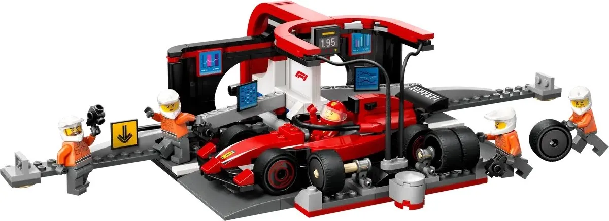 LEGO City 60443 - F1 Pit stop i mechanicy z bolidem Ferrari thumbnail 3