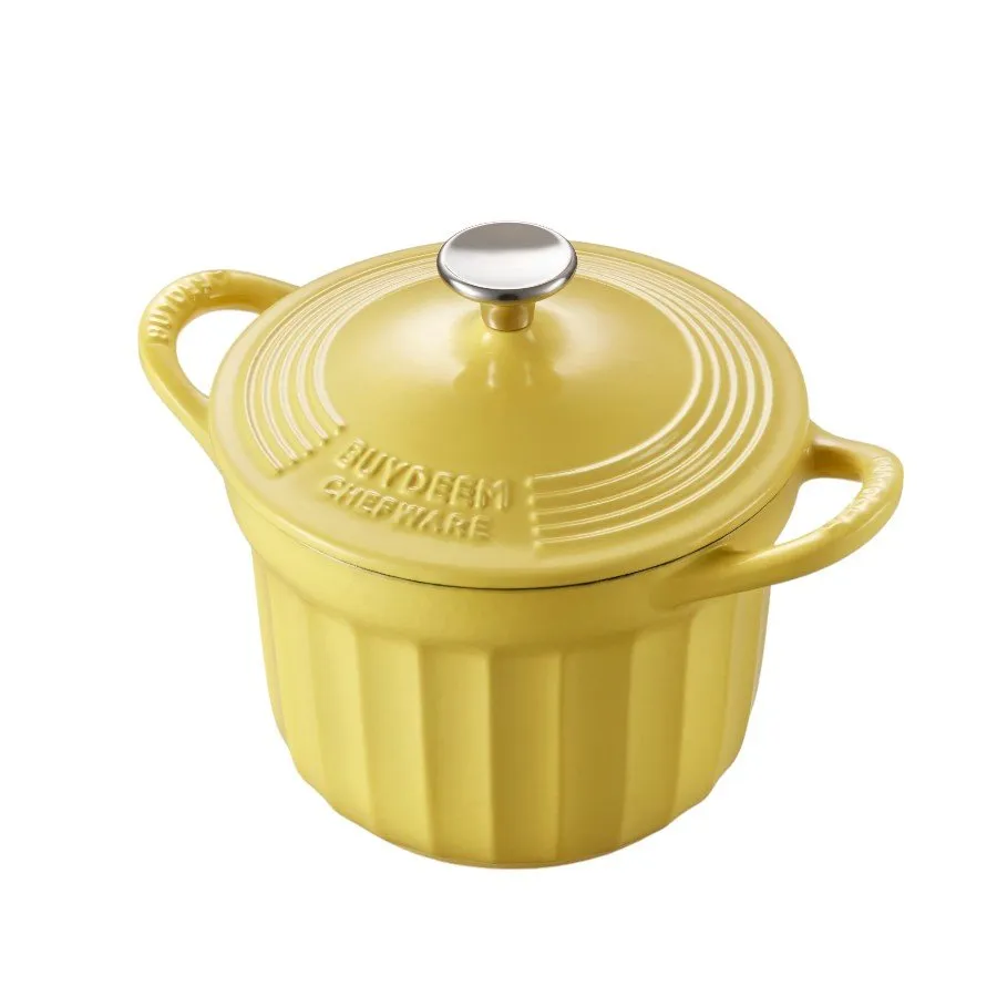 BUYDEEM Emaliowane naczynie żeliwne 1,8L, CP541, Mellow Yellow thumbnail 2