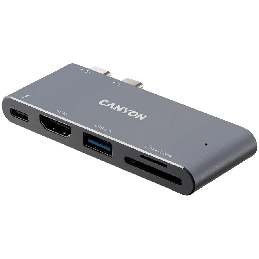 CANYON HUB DS-5 5 w 1 Thunderbolt 3 4k Szary thumbnail 2
