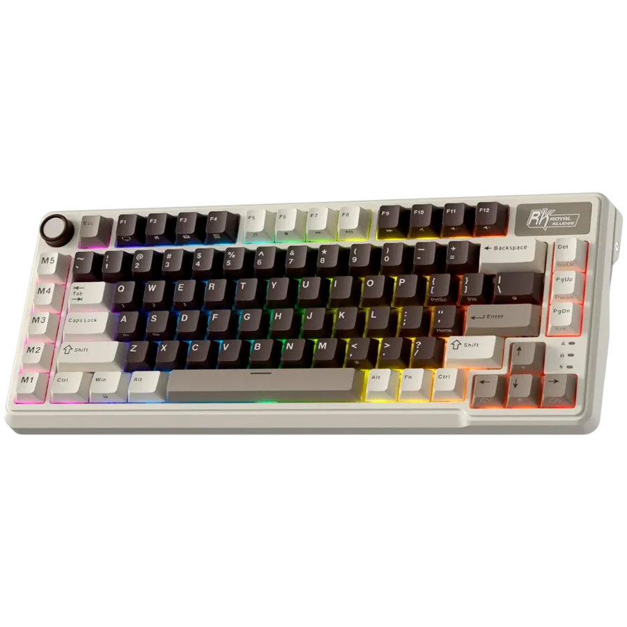 ROYAL KLUDGE RK L75 Mocha Grey Gaming Keyboard Beige switch thumbnail 2