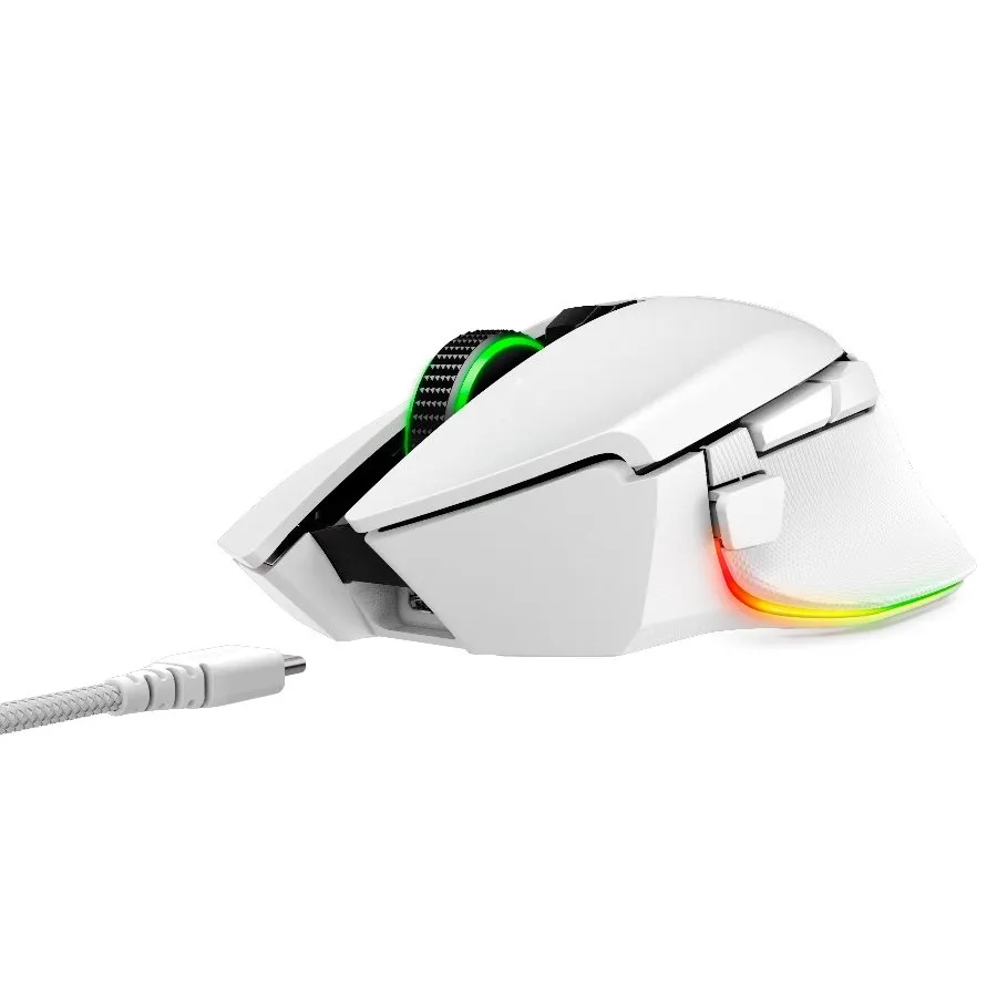 RAZER Mysz Gamingowa Basilisk V3 Pro Bezprzewodowa, Biała thumbnail 3