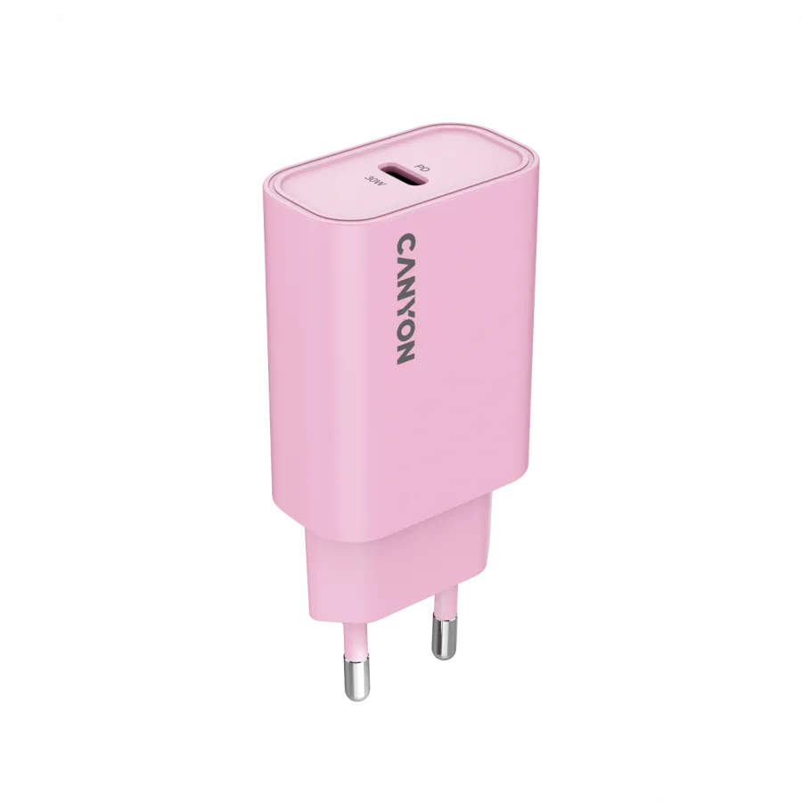 CANYON Ładowarka sieciowa OnCharge 30CL 30W 1xPD EU Różowa thumbnail 3