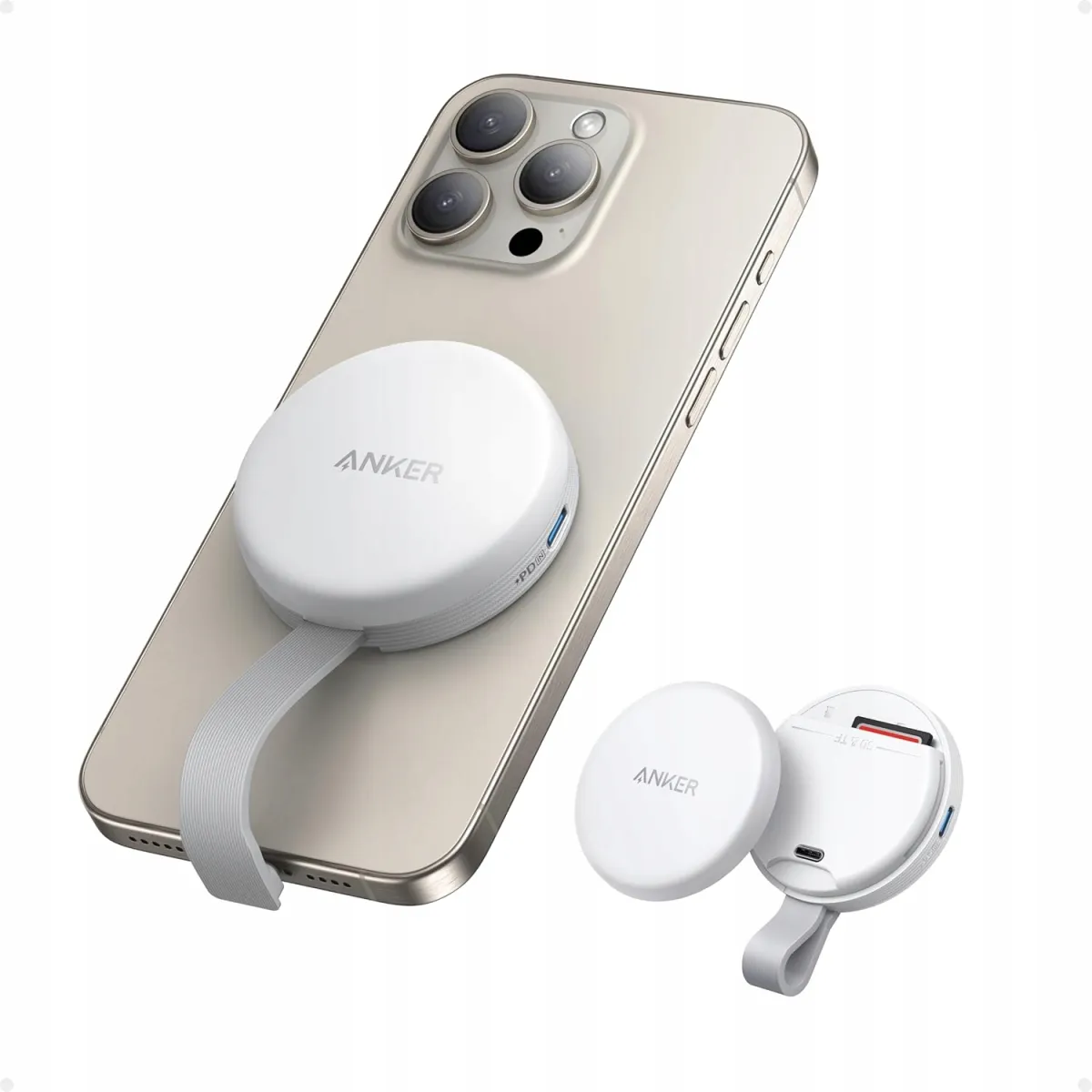 Adapter ANKER MagGo USB-C, 3-w-1,10 Gbps, Dla iPhone, Biały thumbnail 2