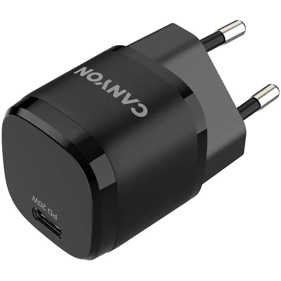CANYON Ładowarka H-20-05 PD 20W USB-C Czarna thumbnail 3