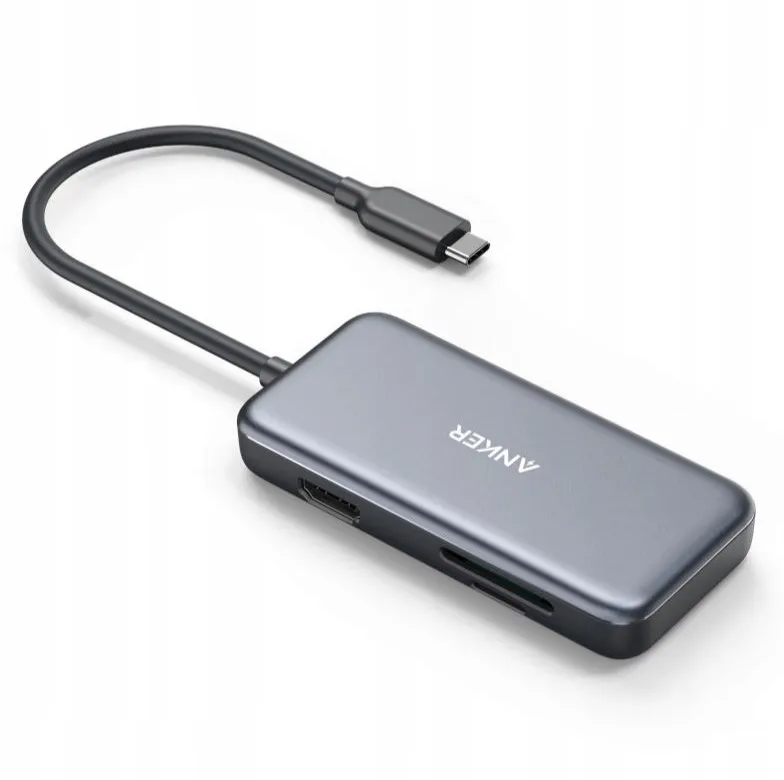Hub USB ANKER Premium 5w1 USB-C, HDMI, Pasywny, Hot-swap, Szary thumbnail 2