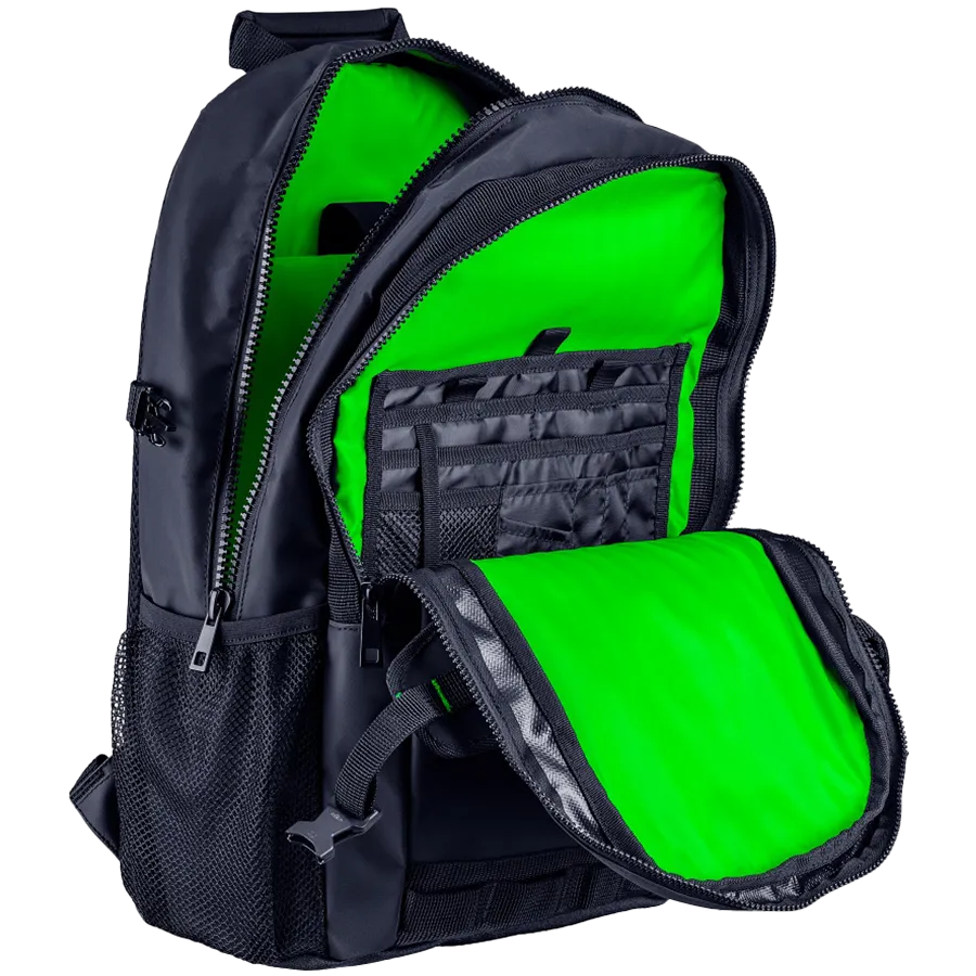 Razer Rogue 15 Backpack V3, Black, Tear- and water-resistant exterior, TPU padded scratch proof interior, Dedicated laptop compartment, Fits most laptops up to 15", 460 mm x 320 mm x 170 mm, 100% Polyester thumbnail 3