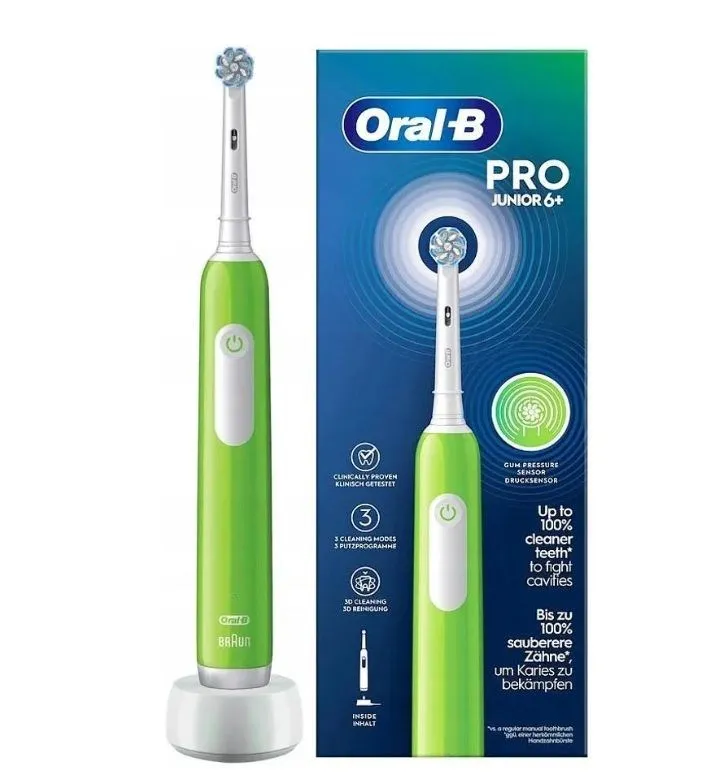 Szczoteczka elektryczna Oral-b Pro Junior Green thumbnail 2