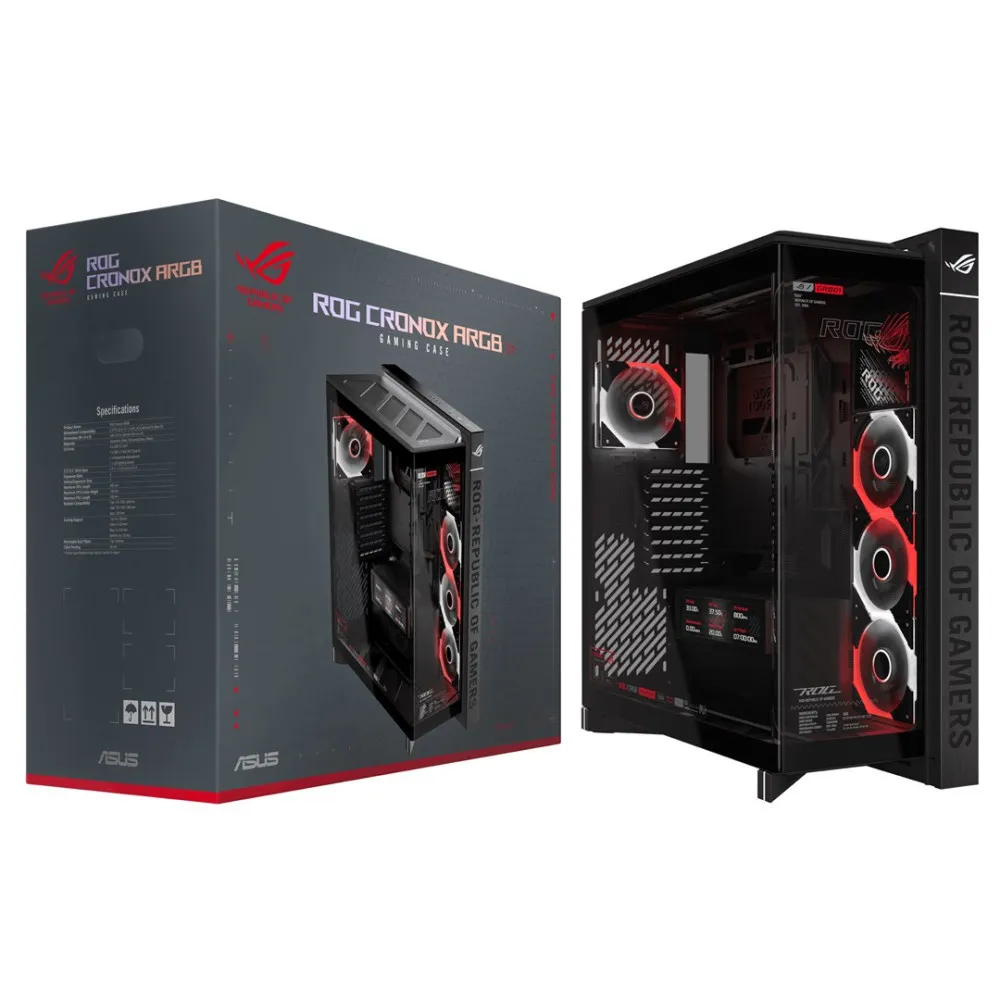 Obudowa Asus ROG CRONOX GR801 CURVE TG ARGB BLACK thumbnail 2