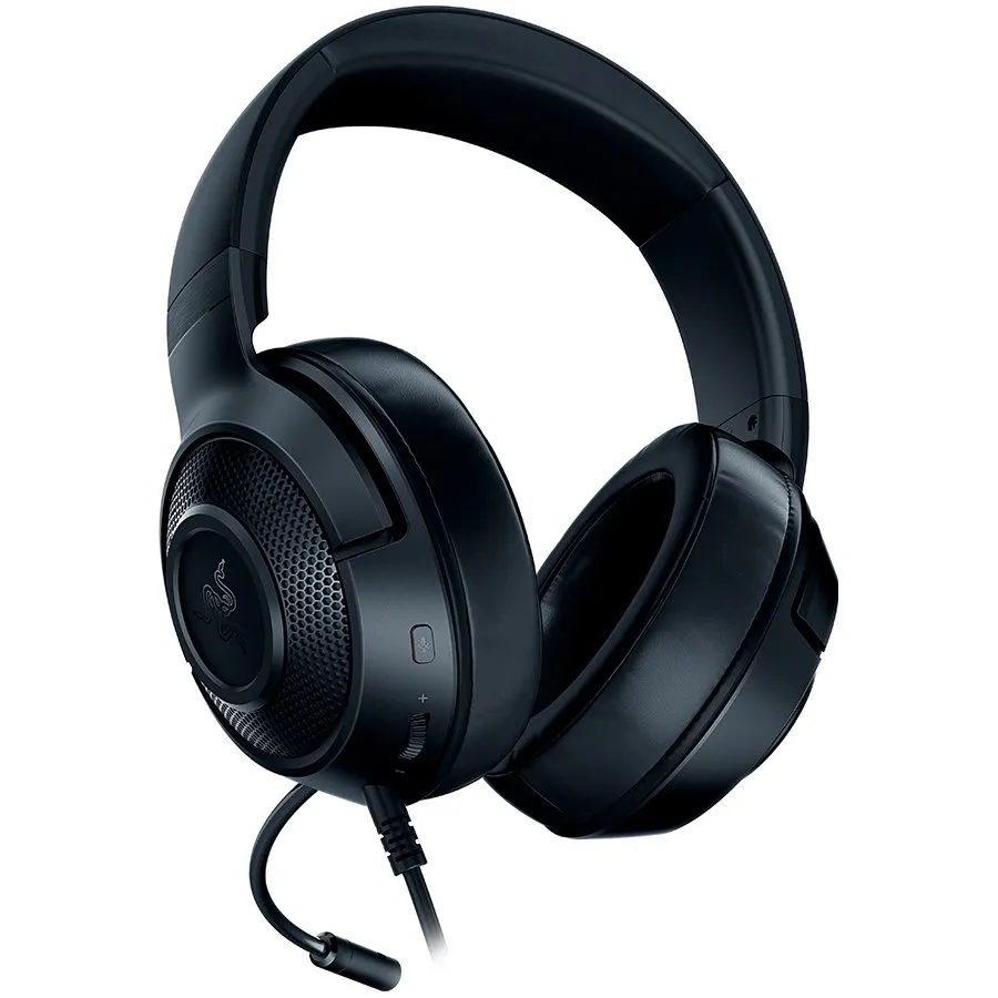 Razer Kraken X Lite, Multi-Platform Wired Gaming Headset, 40mm drivers, Oval Ear Cushions, 3.5" connection, virtual 7.1 surround sound via app, 250 g. weight, PC, PS4, Xbox One, Nintendo Switch and mobile devices thumbnail 3