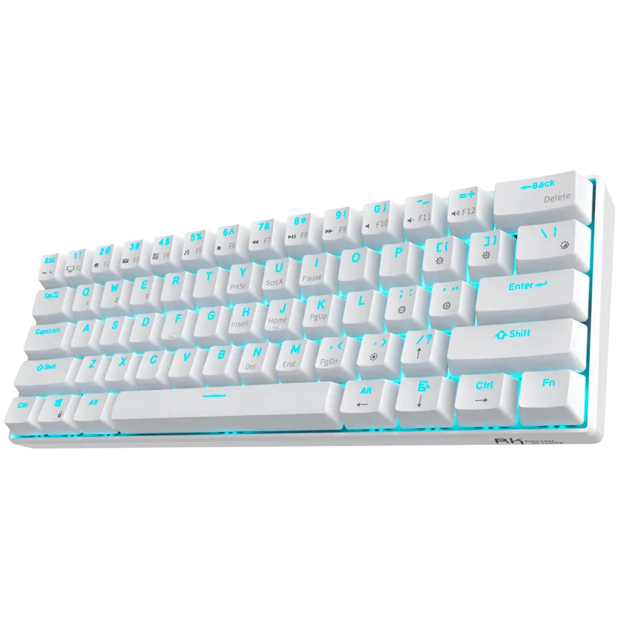 ROYAL KLUDGE RK61 White Gaming Keyboard Red switch thumbnail 2