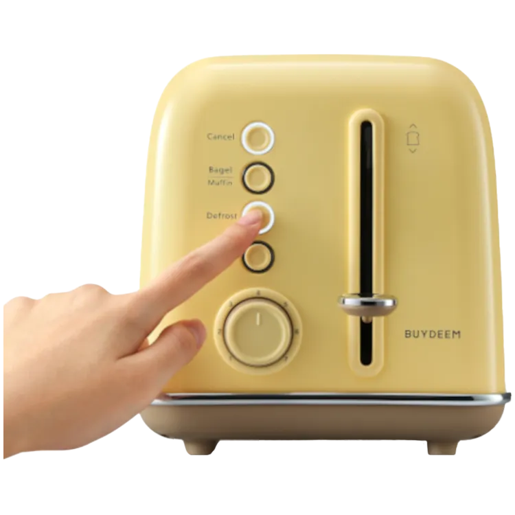 BUYDEEM Toster na 2 kromki, DT620E, Mellow Yellow, EU thumbnail 3