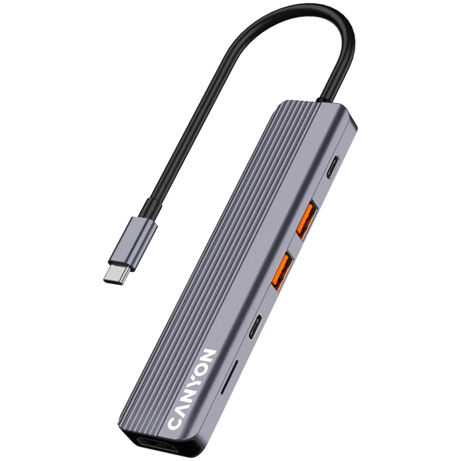 CANYON HUB DS-17 6 w 1 4k USB-C Szary thumbnail 2