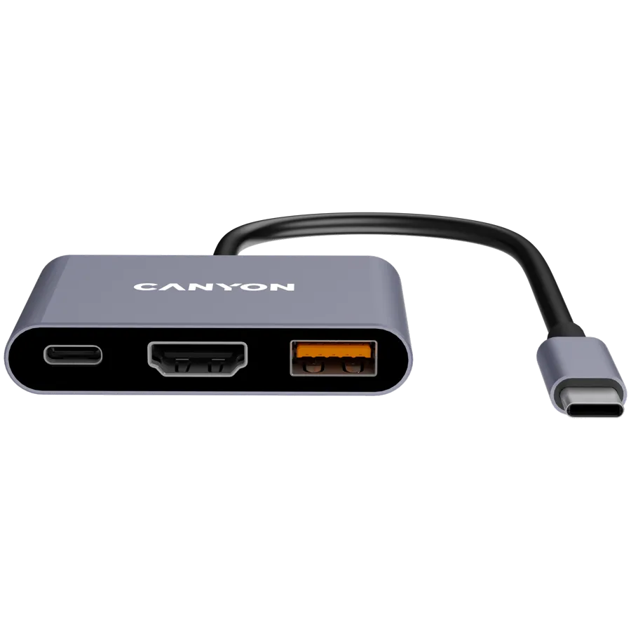 CANYON HUB DS-4 3 w 1 USB-C Szary thumbnail 2