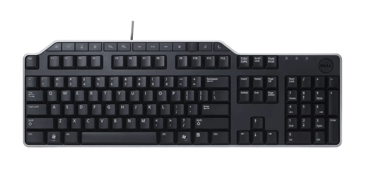 Klawiatura Dell KB-522 przewodowa biznesowa multimedialna USB czarna thumbnail 2