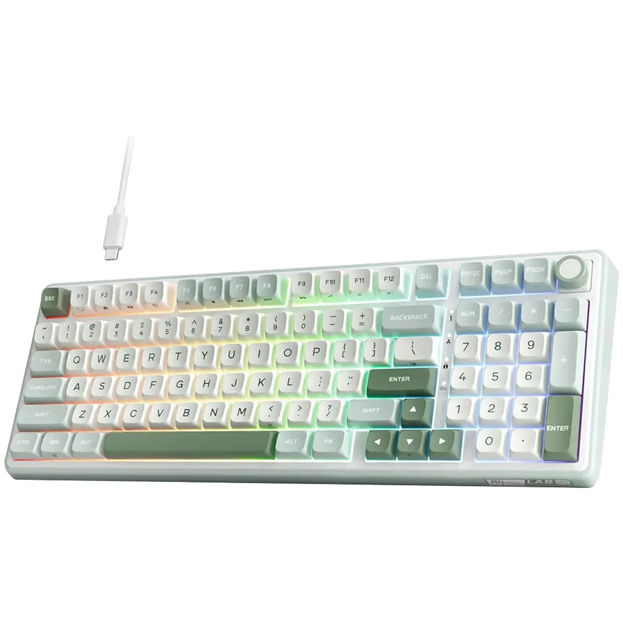 ROYAL KLUDGE RK R98Pro Sky Cyan Gaming Keyboard Beige switch thumbnail 2