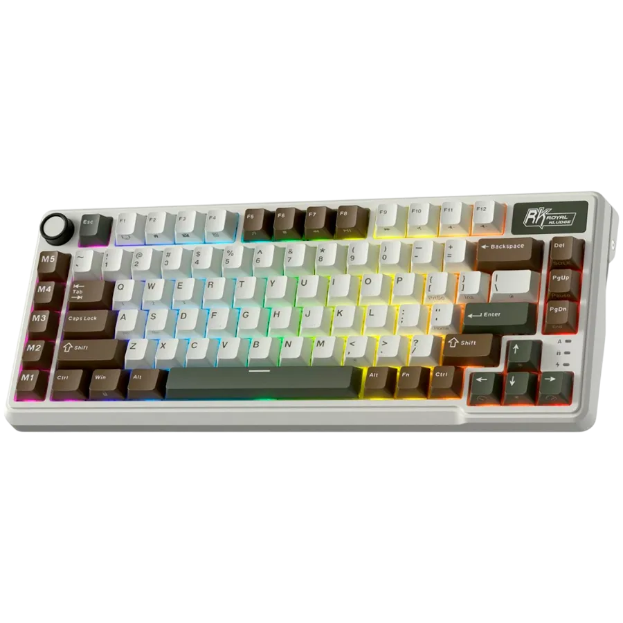 ROYAL KLUDGE RK L75 Palm Green Gaming Keyboard Cream switch thumbnail 2