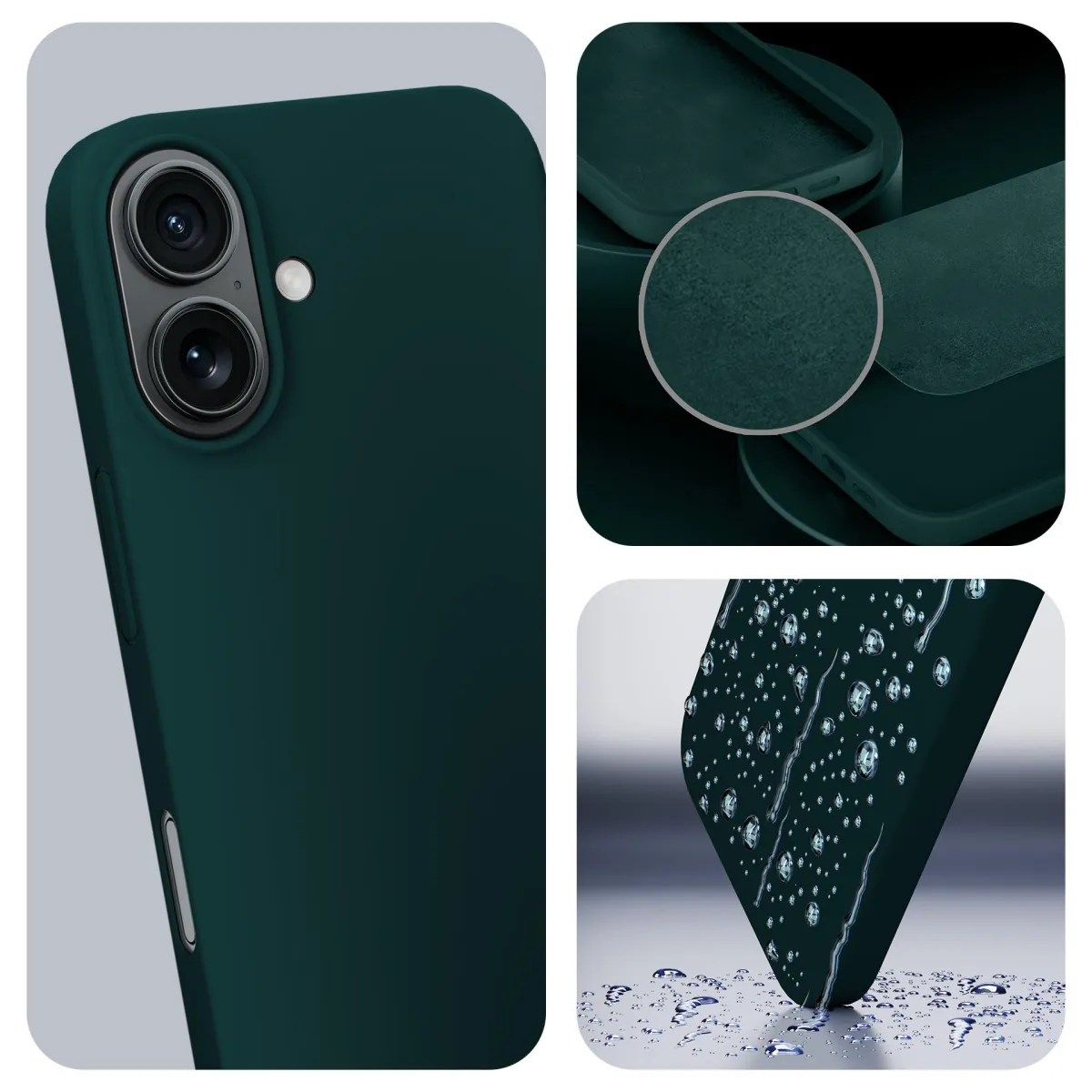 Apple iPhone 16 - 3mk Hardy Mellow Case Dark Green thumbnail 2
