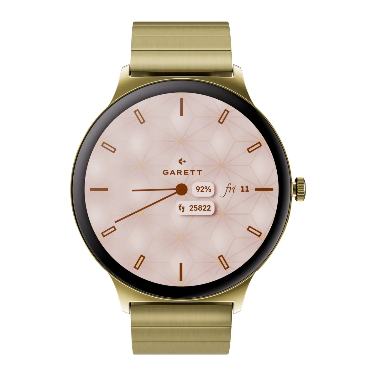 Smartwatch Garett Verona 2 złoty stalowy thumbnail 3