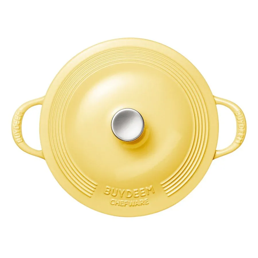 BUYDEEM Emaliowane naczynie żeliwne 3,3L, CP581, Mellow Yellow thumbnail 3