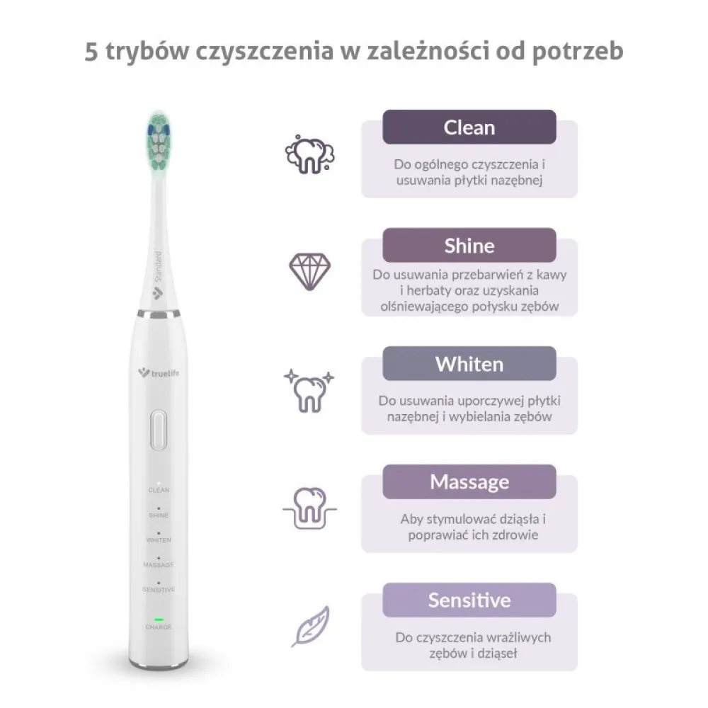Szczoteczka TrueLife SonicBrush Clean30 White thumbnail 2